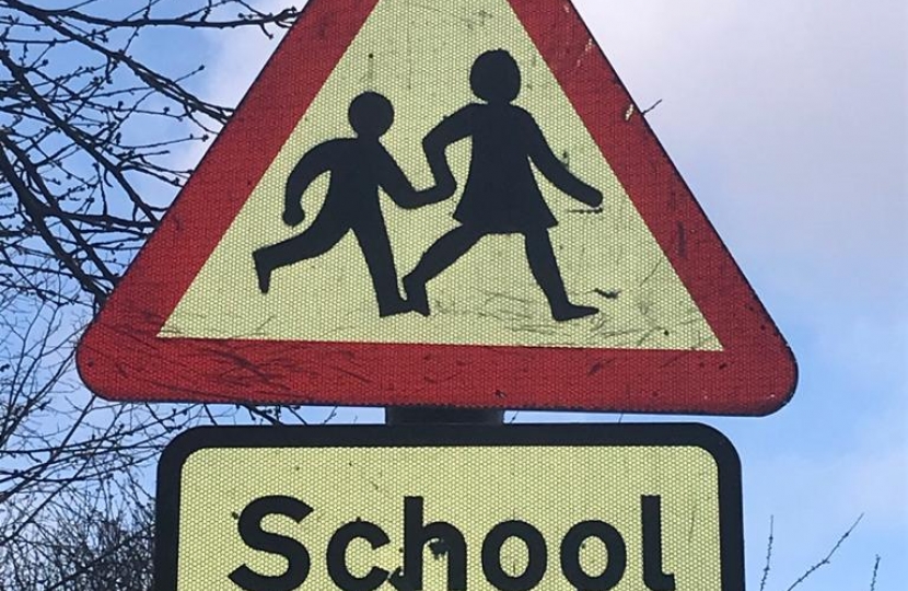 School warning sign