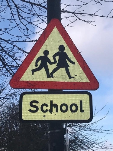 School sign